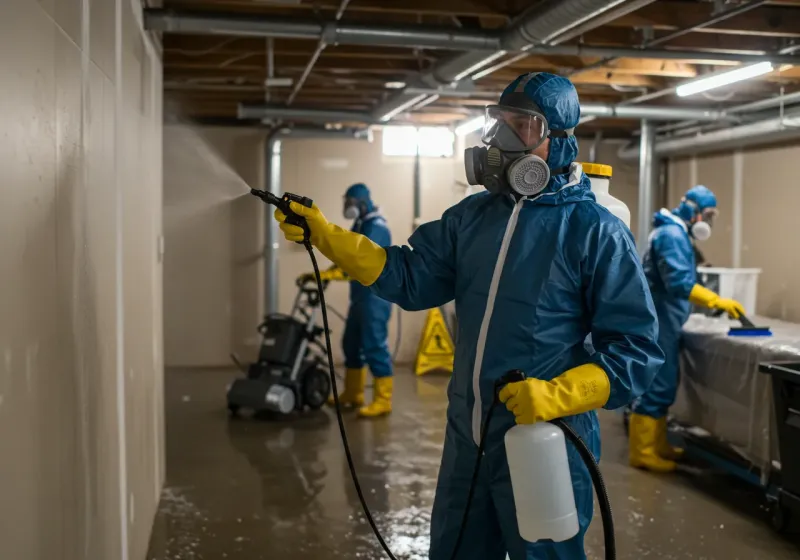 Basement Sanitization and Antimicrobial Treatment process in Durham County, NC