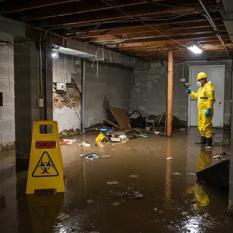 Flooded Basement Electrical Hazard in Durham County, NC Property